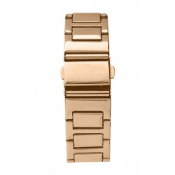 Montre Montre mixte L'Intemporelle dorée rose fond rouge par Menthe...