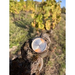 Montre Montre Mixte L'Indécise maille dorée orange design par Menth...