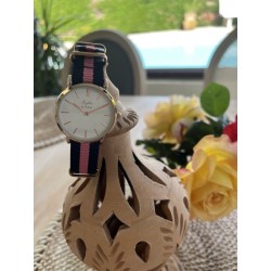 Montre Montre Femme La Résistante bracelet nato bleu/rose rose doré...