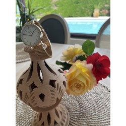 Montre Montre Femme La Milanaise Dorée rose fond blanc par Menthe à...