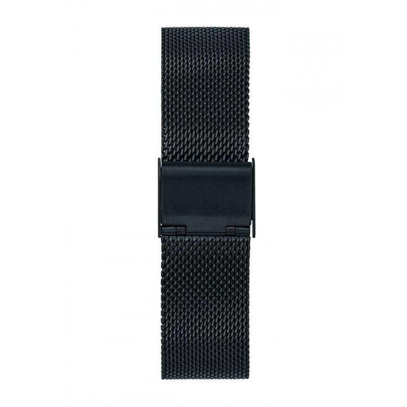 Montre Bracelet Femme 16 mm maille milanaise noire par Menthe à l'eau