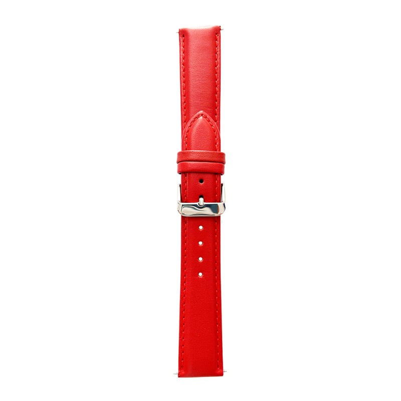 Montre Bracelet Homme 20 mm Cuir véritable Rouge boucle chromée par...