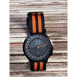 Montre Montre Homme La 24 Heures bracelet nato Noir-Orange par Ment...