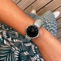 Montre Coffret Montre Véritable Femme et Homme Bracelet Cuir Vert f...