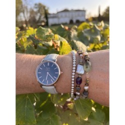 Montre Coffret Montre Véritable Femme et Homme Bracelet Cuir Vert f...