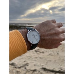 Montre Coffret Montre Véritable Femme et Homme Bracelet Cuir Vert f...