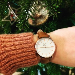 Montre Coffret Montre Véritable Femme et Homme Bracelet Cuir Camel ...