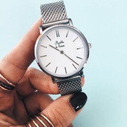 Montre Montre Femme La Milanaise chromée fond blanc par Menthe à l'eau