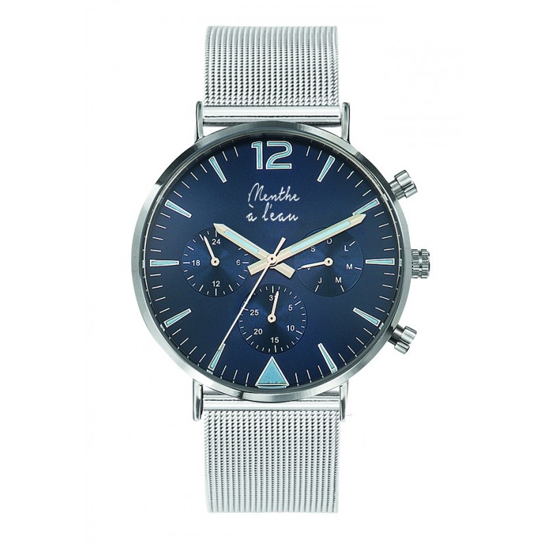 Montre Homme luxe maille chromée