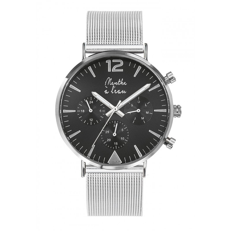 Montre Homme luxe maille chromée