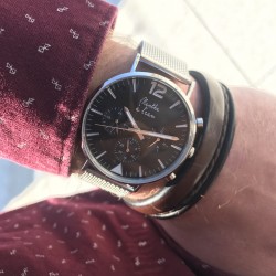 Montre Homme luxe maille chromée