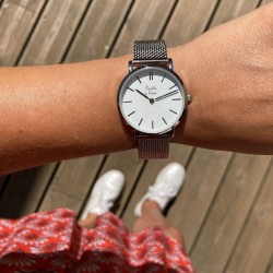 Montre Montre Femme La Milanaise chromée fond blanc par Menthe à l'eau