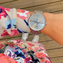 Montre Mixte La Rapporteuse maille chromée
