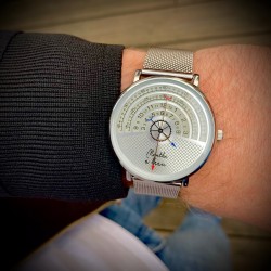 Montre Coffret Montre Mixte La Rapporteuse maille chromée + façon c...