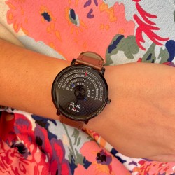 Montre Coffret Montre Mixte La Rapporteuse façon cuir marron + mail...