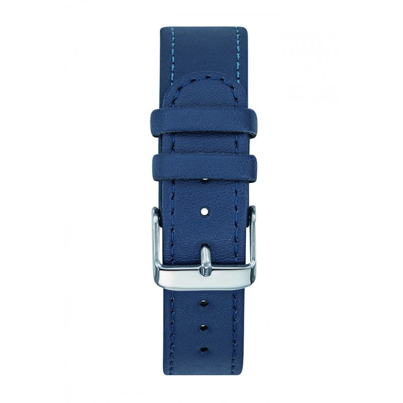 Montre Bracelet 18 mm façon cuir bleu boucle chromée par Menthe à l...